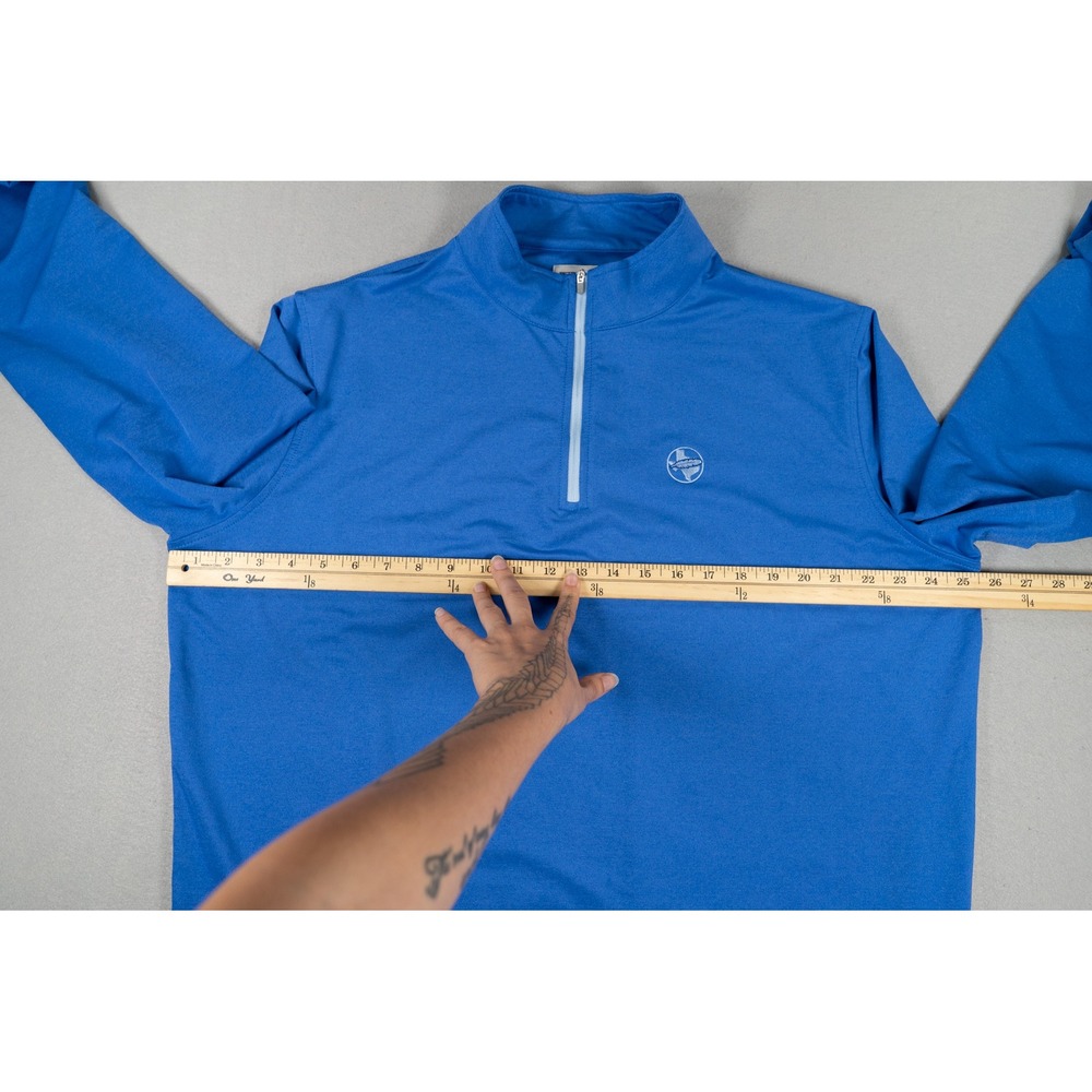 Peter Millar Mens Quarter Zip Pullover Blue Performance XL Golf Activewear image 7